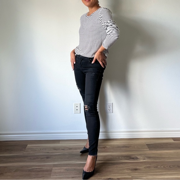 Ann Taylor Stripes Long Sleeve Tee Shirt - Picture 13 of 13